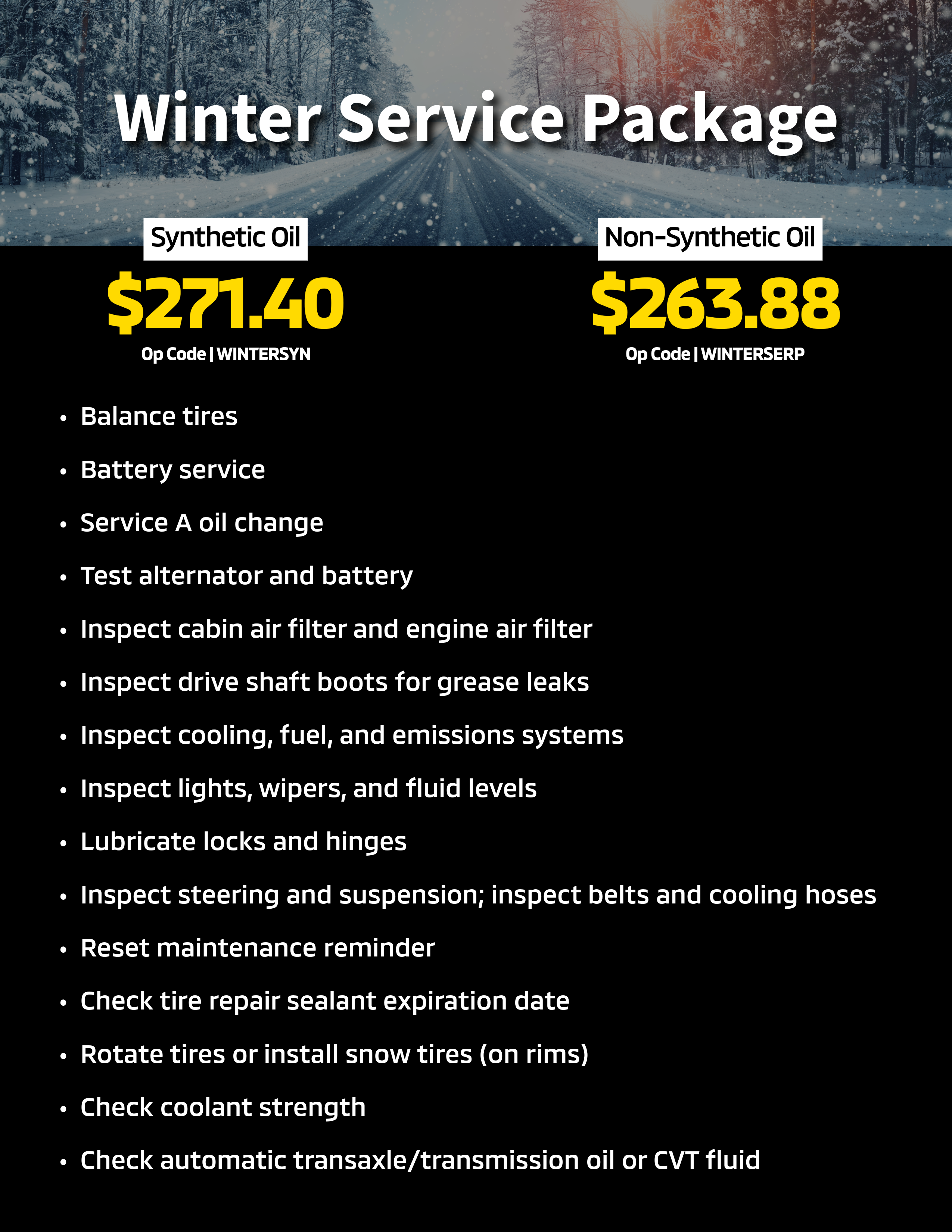 Winter Service Package